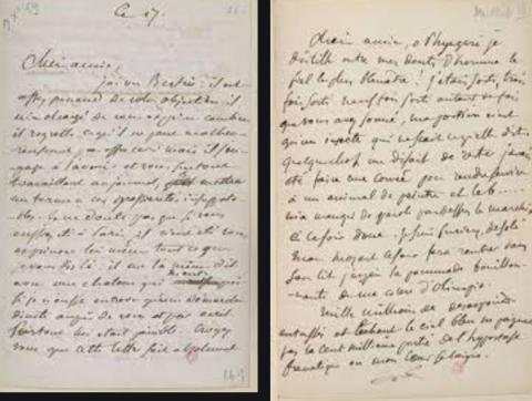 Extrait de la correspondance