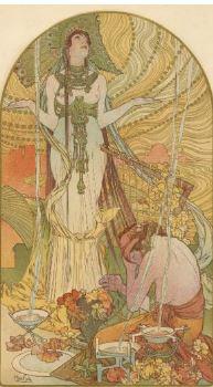 Alfons Mucha, Incantation ou Salammbô, 1897. © Rouen, bibliothèque patrimoniale